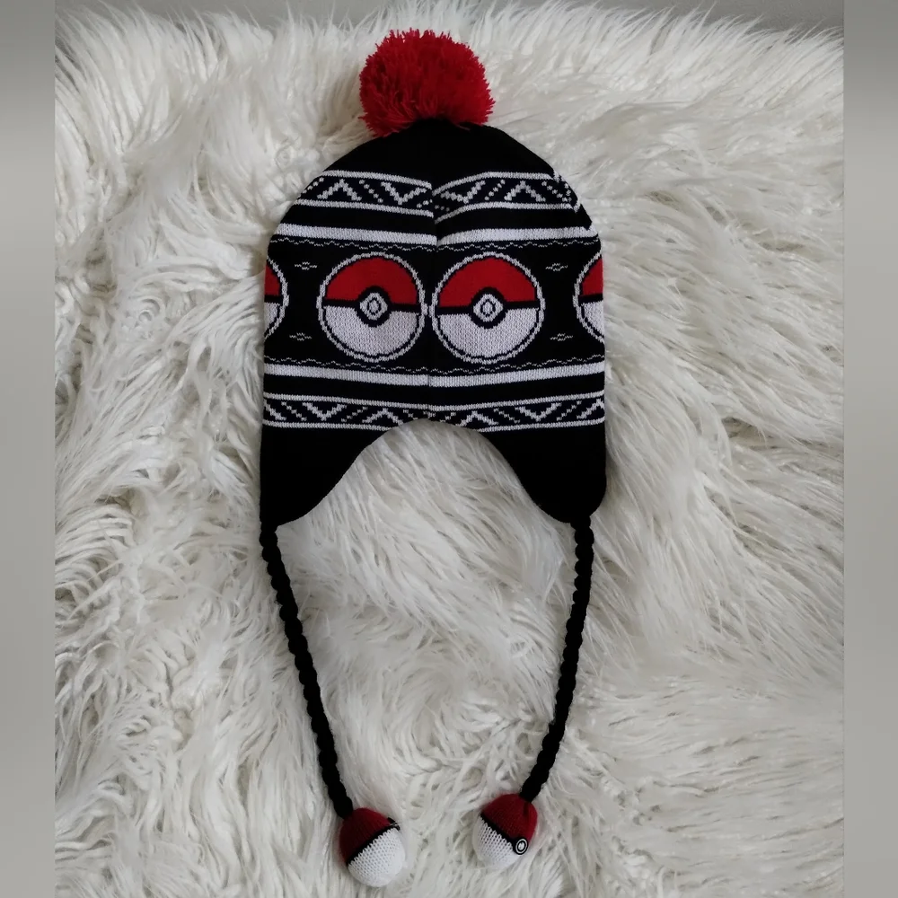 Pokemon Hat Pokeball Knit Bean Nintendo Unisex